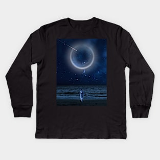 Night At The Beach Kids Long Sleeve T-Shirt